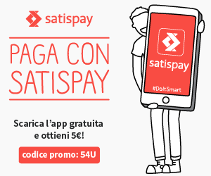 Paga con @Satispay – Se non sei iscritto 5€ di bonus per te